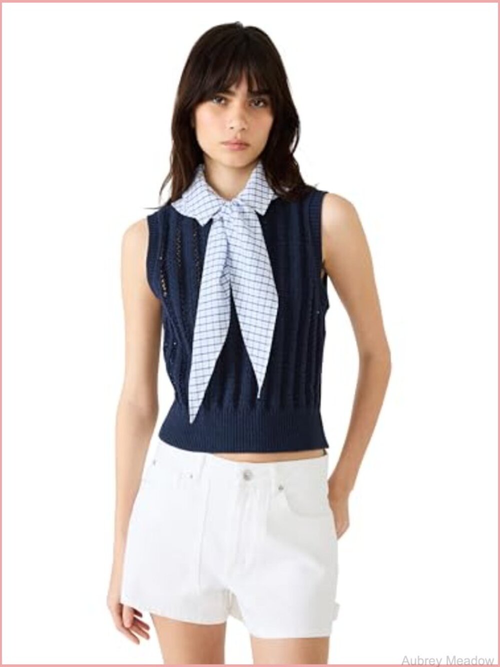 Sleeveless Sweater Vest - Chunky Knit Pullover - Picture 2 of 4